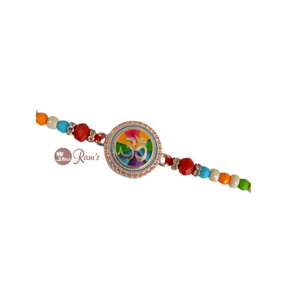 Aum Gekleurde Rakhi 2509